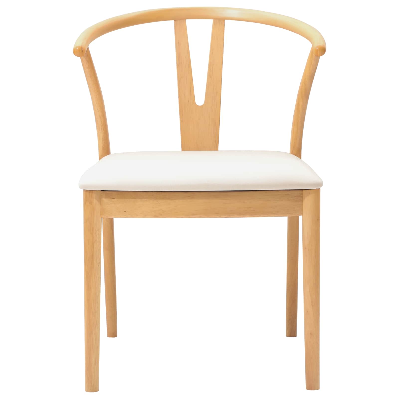 Scaun de sufragerie 2 pcs Natural si deschis — imaginea 5