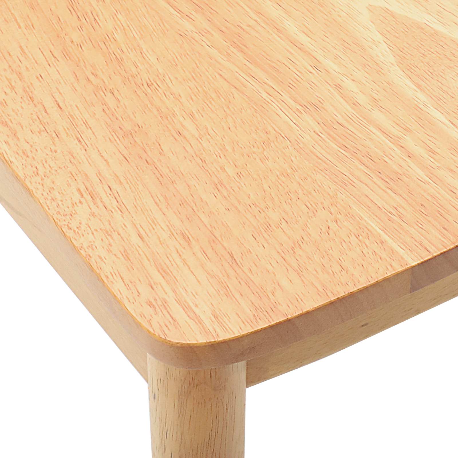 Scaun de sufragerie 2 pcs natural Lemn Solid de Cauciuc — imaginea 9