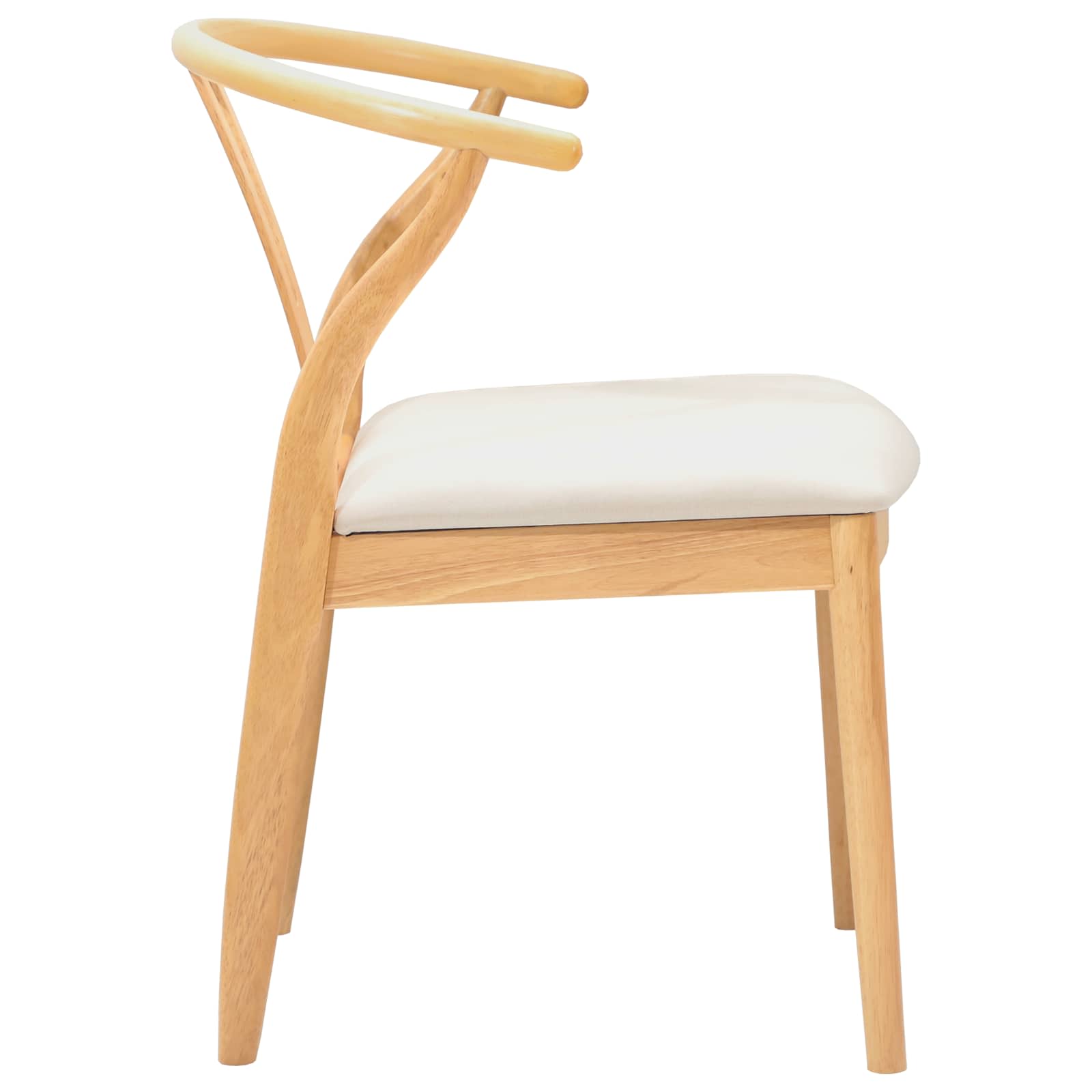 Scaun de sufragerie 2 pcs Natural si deschis — imaginea 6
