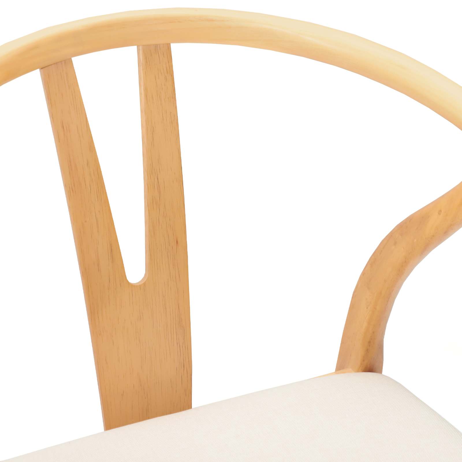 Scaun de sufragerie 2 pcs Natural si deschis — imaginea 8