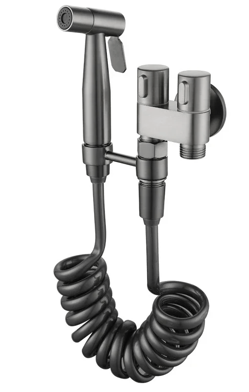 Set Dus Igienic Pentru Bideu sau Vas WC cu Furtun Extensibil si Toate Accesoriile Incluse — imaginea 3