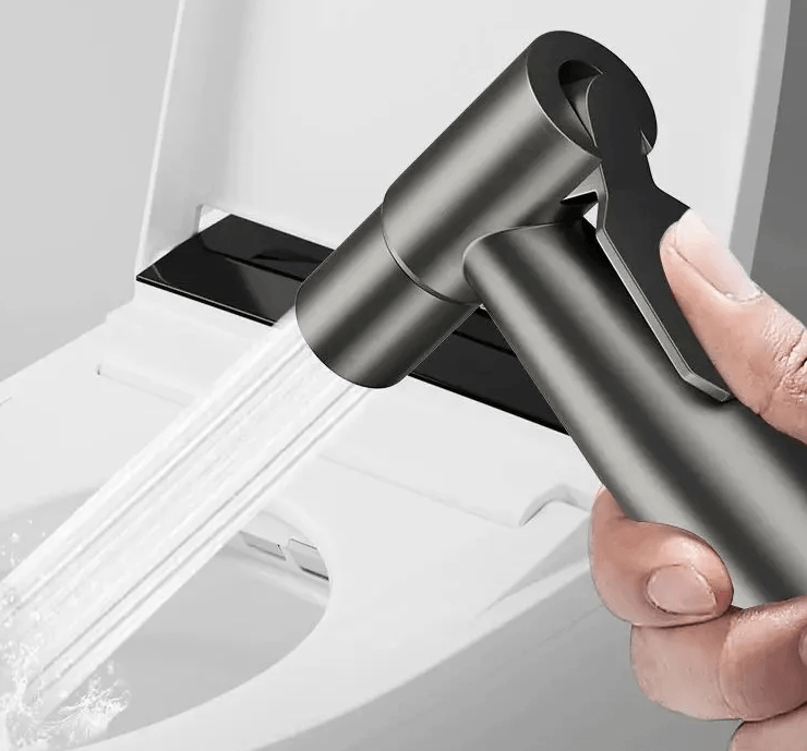 Set Dus Igienic Pentru Bideu sau Vas WC cu Furtun Extensibil si Toate Accesoriile Incluse — imaginea 4