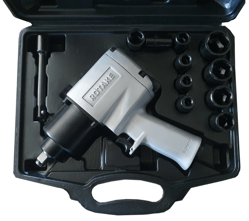 Set Pistol Impact Pneumatic 1/2" si Chei Tubulare de Impact Rotake