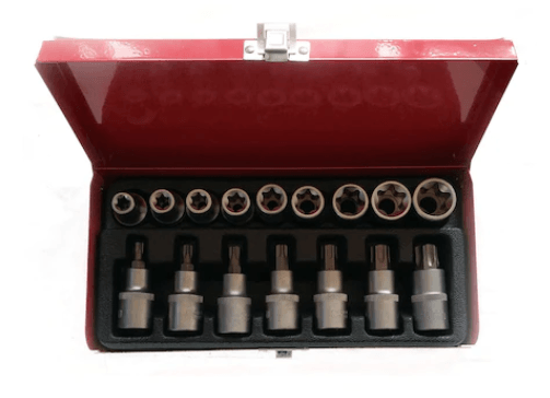 Trusa MLG-2029 16 piese chei tubulare capete biti torx — imaginea 2