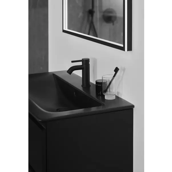Baterie lavoar Ideal Standard Ceraline monocomanda finisaj negru mat — imaginea 4