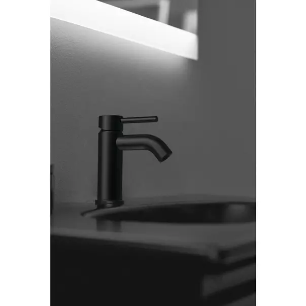 Baterie lavoar Ideal Standard Ceraline monocomanda finisaj negru mat — imaginea 6