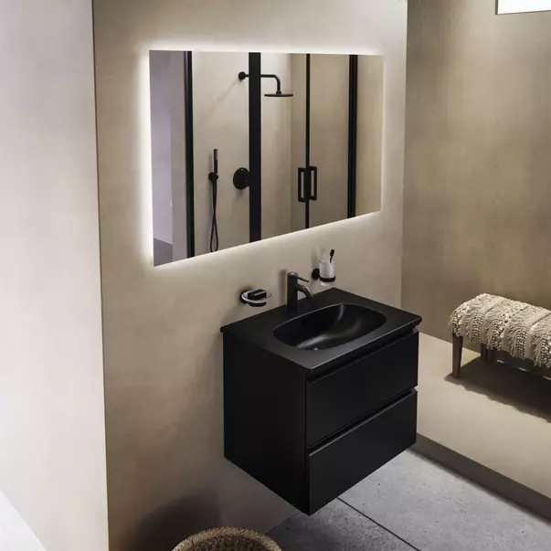 Baterie lavoar Ideal Standard Ceraline monocomanda finisaj negru mat — imaginea 7