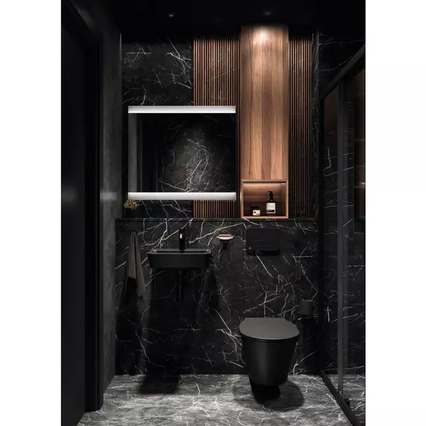 Baterie lavoar Ideal Standard Ceraline monocomanda finisaj negru mat — imaginea 8