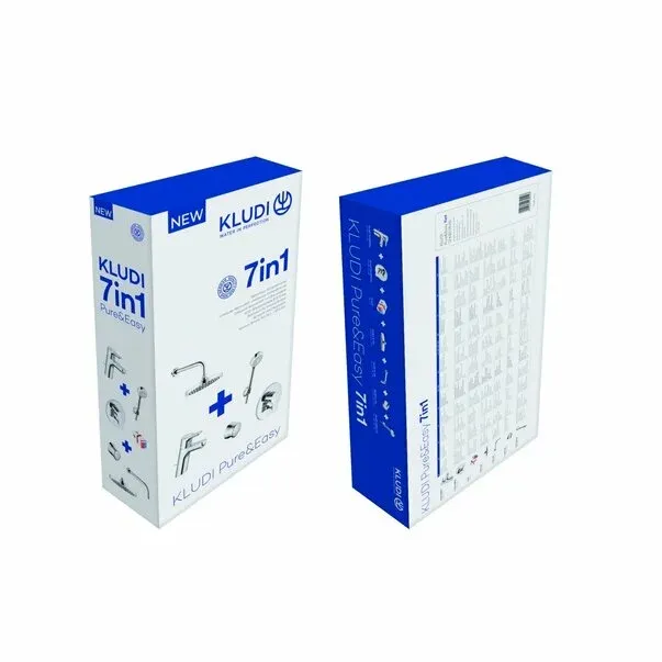 Set complet sistem de dus Kludi Pure&Easy A-QA Eco 200 incastrat cu baterie de lavoar — imaginea 7