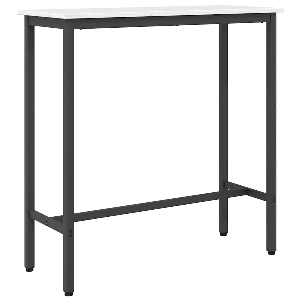 Masa Alb 100 x 40 x 101 cm Lemn ingineresc si otel - imagine 3
