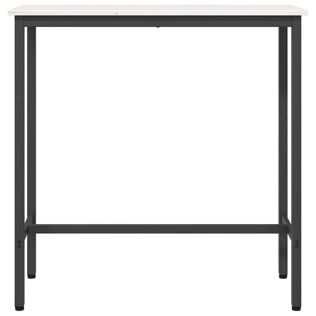 Masa Alb 100 x 40 x 101 cm Lemn ingineresc si otel - imagine 6
