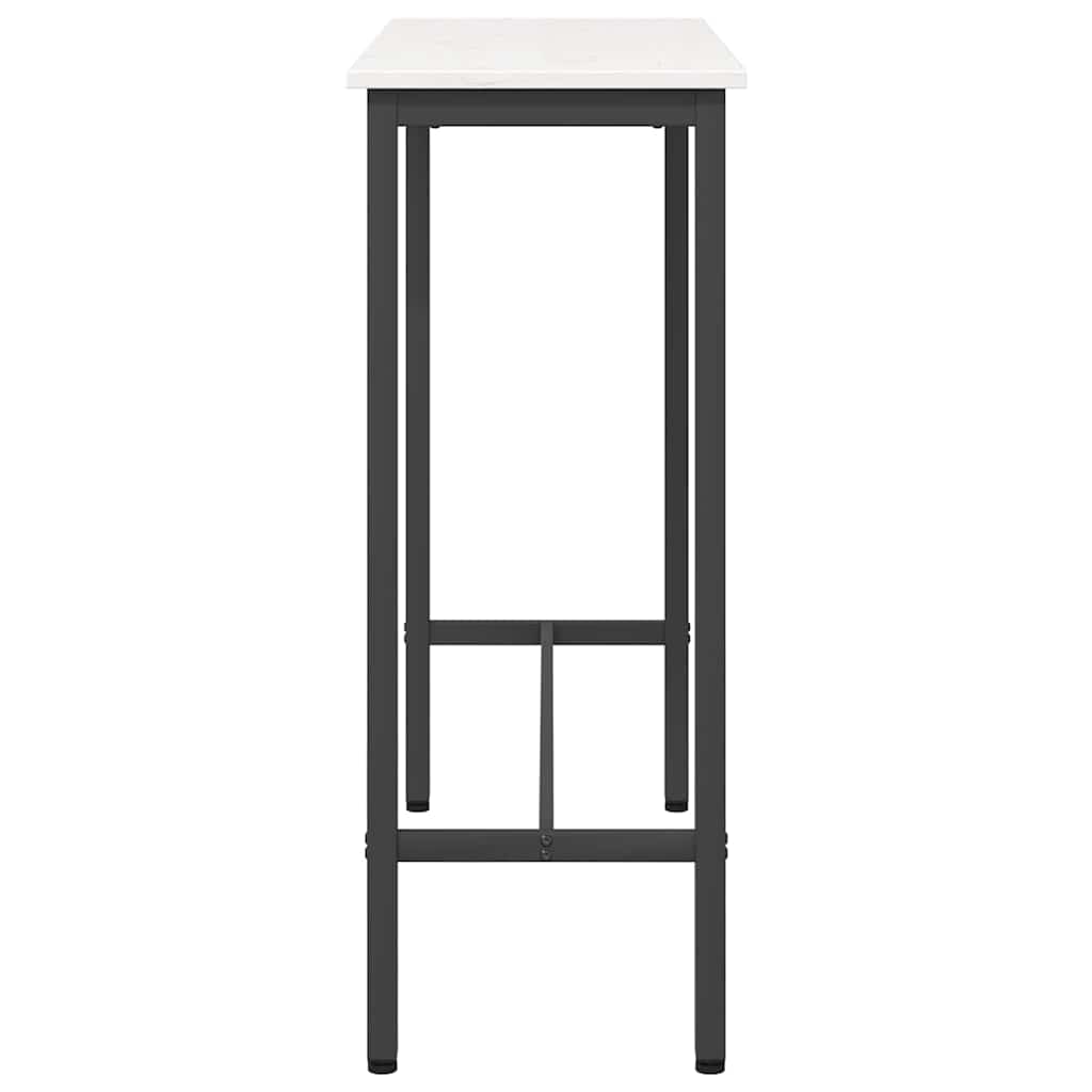 Masa Alb 100 x 40 x 101 cm Lemn ingineresc si otel - imagine 7