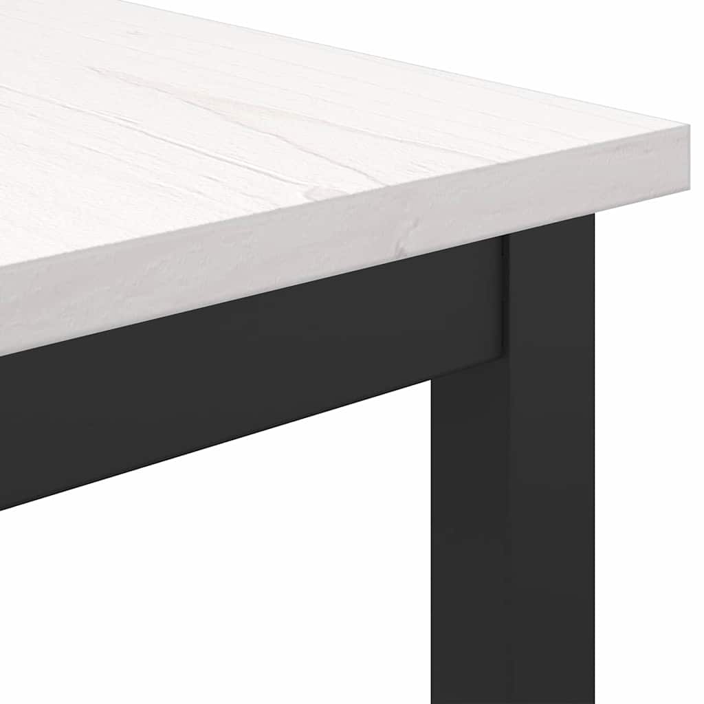 Masa Alb 100 x 40 x 101 cm Lemn ingineresc si otel - imagine 9