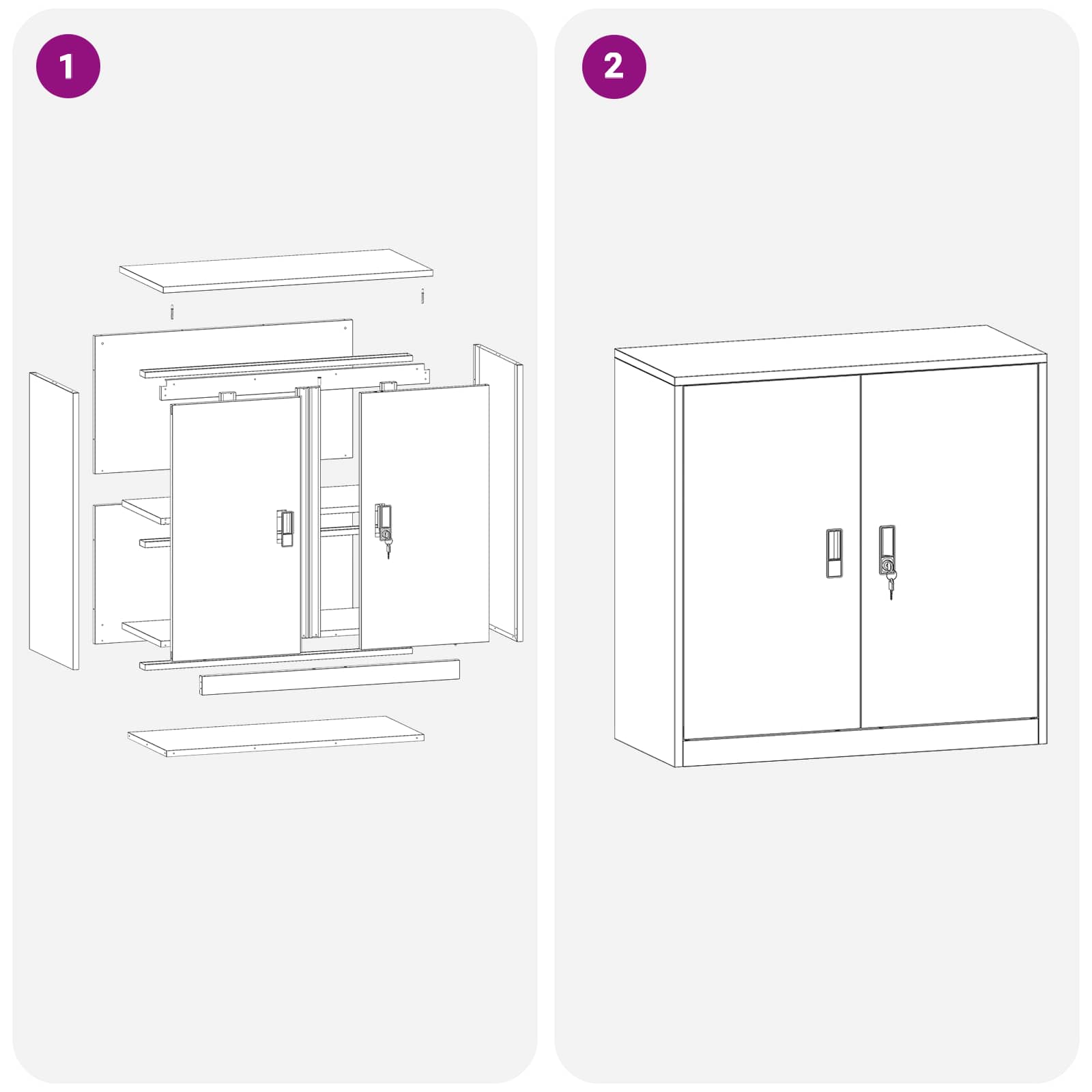 Dulap de depozitare cu depozitare Antracit 90 x 40 x 90 cm — imaginea 11