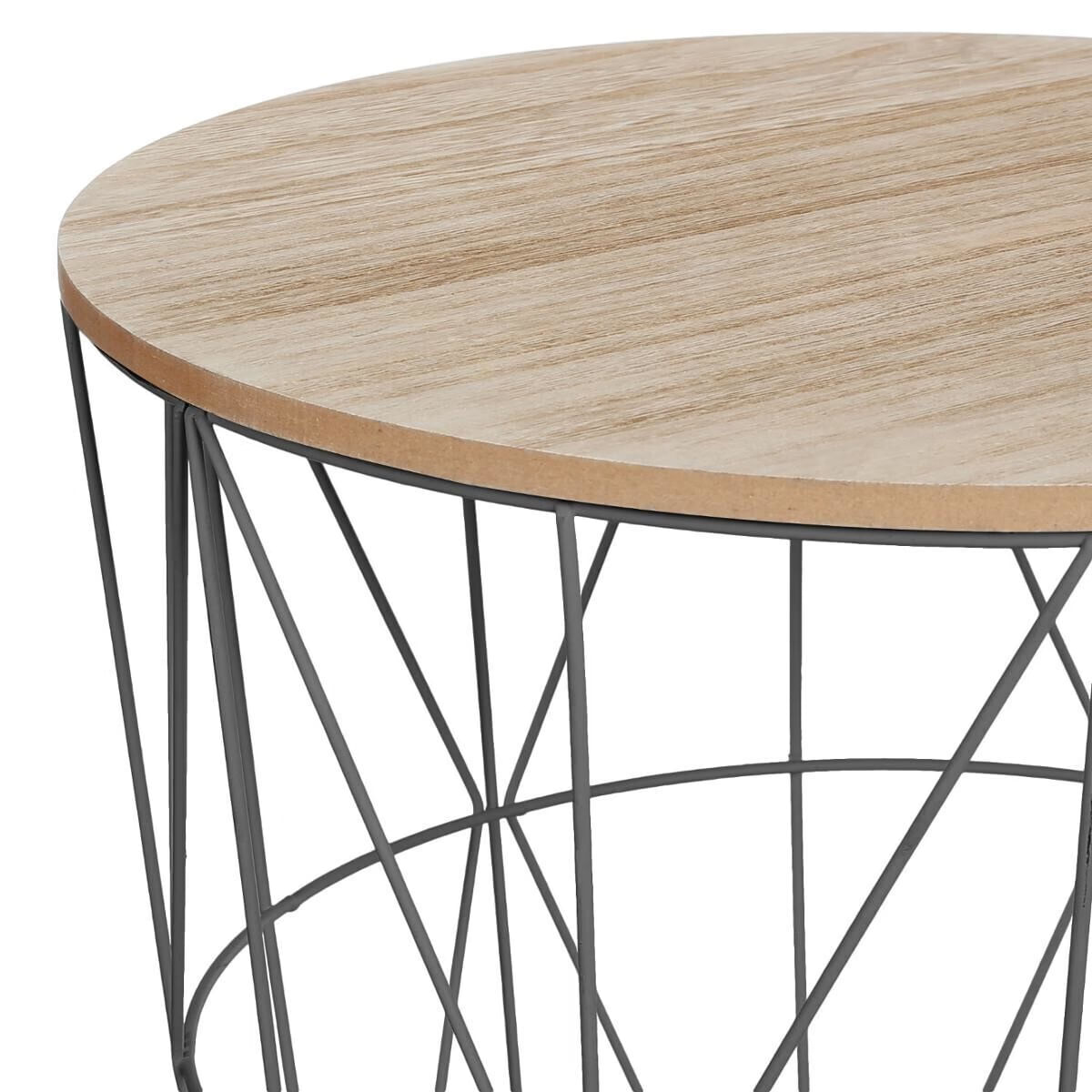 Masuta cafea rotunda Atmosphera Kumi, 40x41 cm, negru — imaginea 3