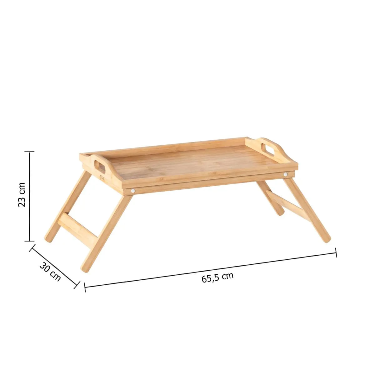 Tava mic dejun 5Five Bambou cu picioare pliabile, 50x30x22 cm, MDF si bambus, maro natur — imaginea 2
