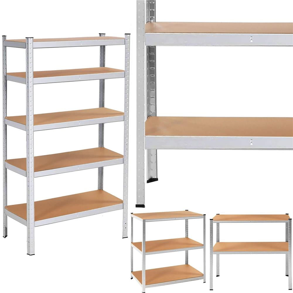 Raft cadru metalic modular pentru depozitare, 5 polite, 180x100x60cm, sarcina 1000kg — imaginea 7