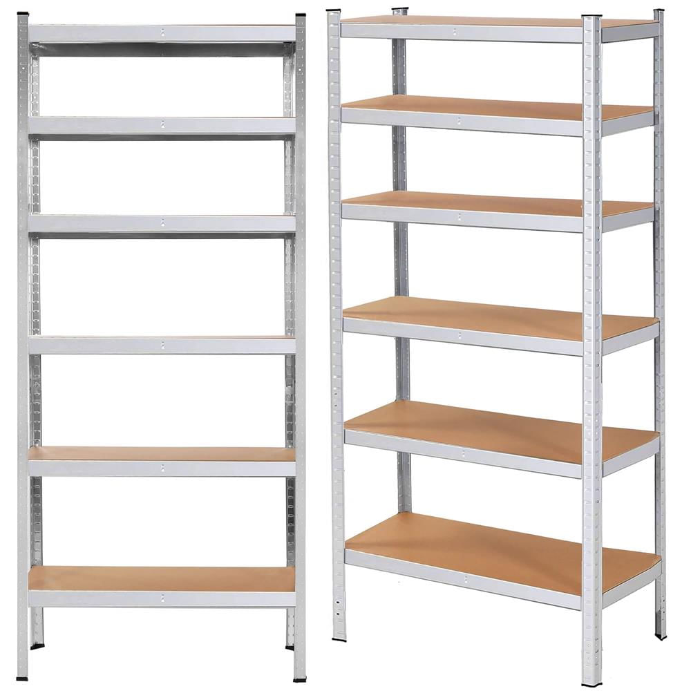 Raft cadru metalic modular pentru depozitare, 6 polite, 225x110x50cm, sarcina 900kg — imaginea 10