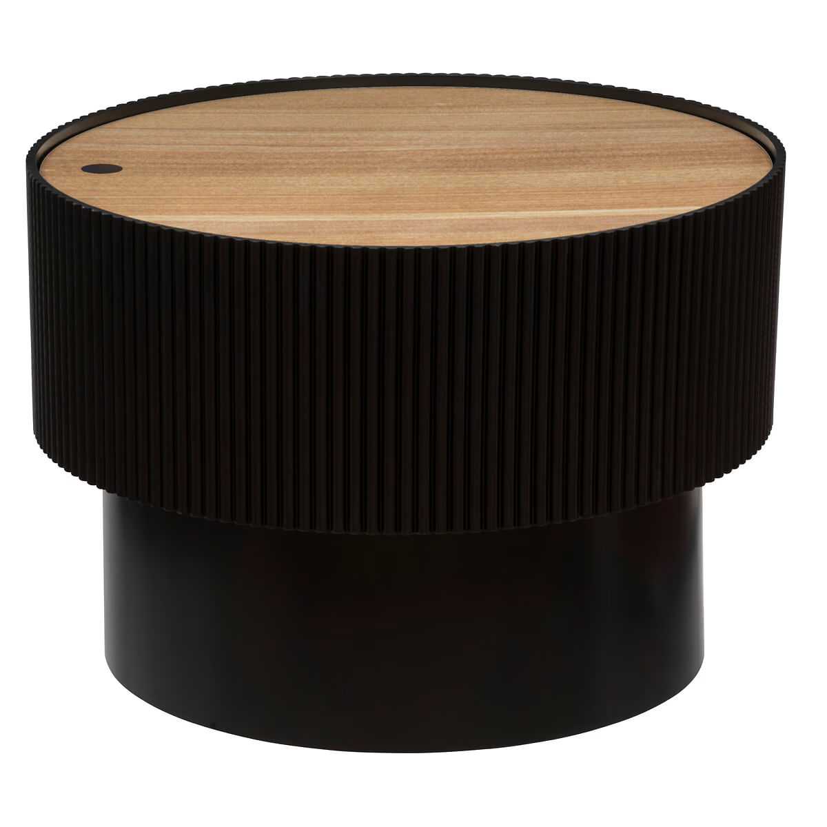Masuta cafea Atmosphera Enola cu spatiu depozitare, MDF, 55x38 cm, negru — imaginea 4