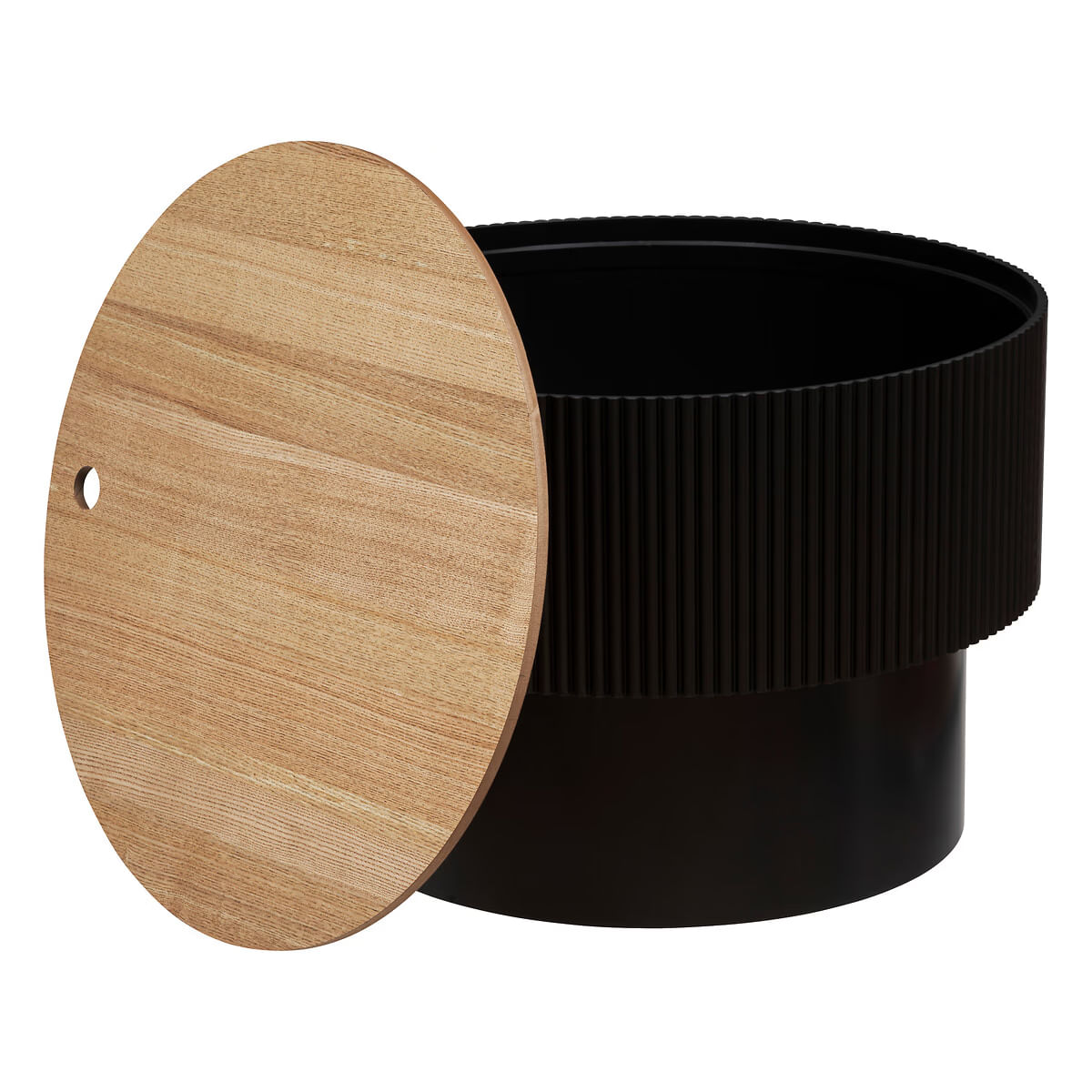 Masuta cafea Atmosphera Enola cu spatiu depozitare, MDF, 55x38 cm, negru — imaginea 5