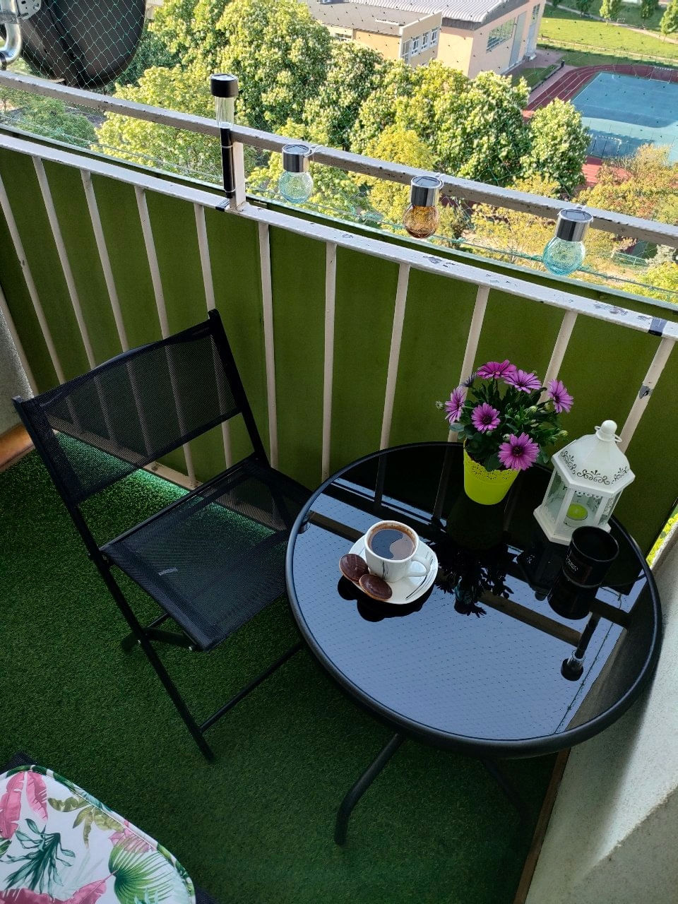 Set mobilier gradina Sersimo Oneiro, 2 scaune pliabile, 1 masa, negru — imaginea 4
