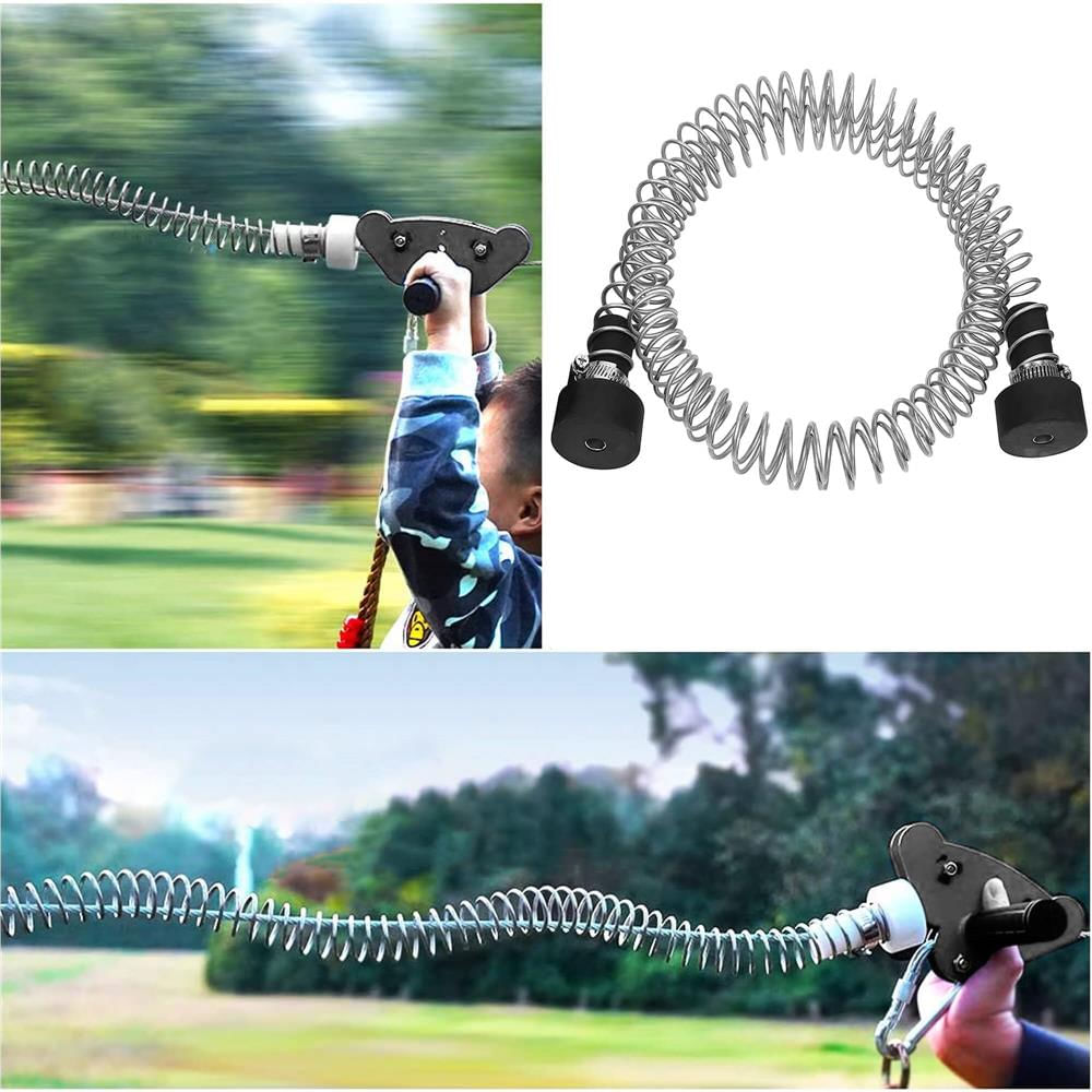 Set tiroliana pentru copii, cablu otel lungime 30m, capacitate 120kg - imagine 10