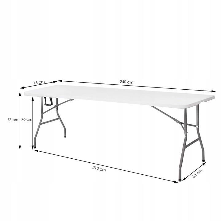 Set masa cu 2 banci pliabile tip valiza pentru gradina, camping, terase, 180x72x75cm — imaginea 8