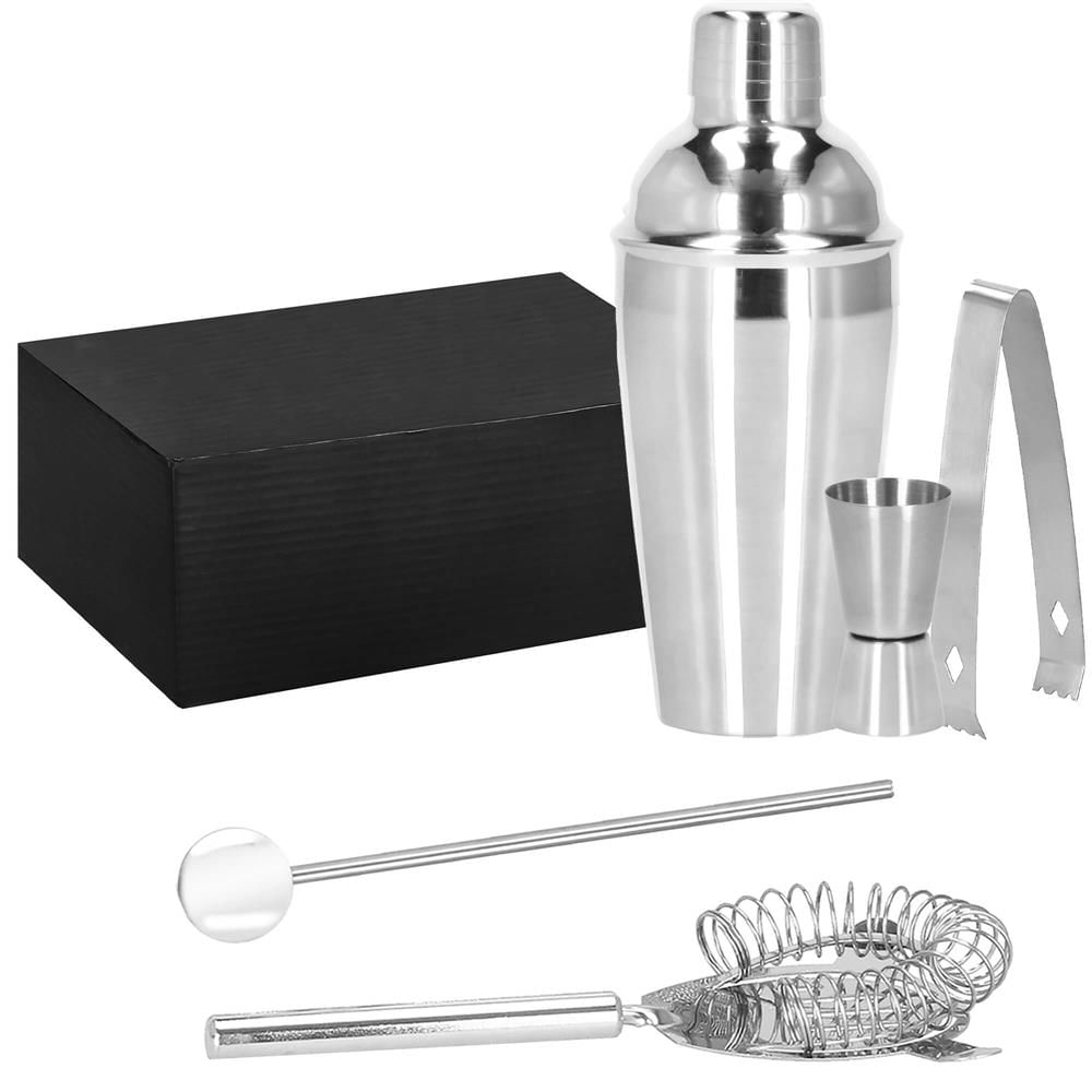 Set Cocktail Shaker Kit pentru barmani 550ml, KI20, 5 piese — imaginea 3