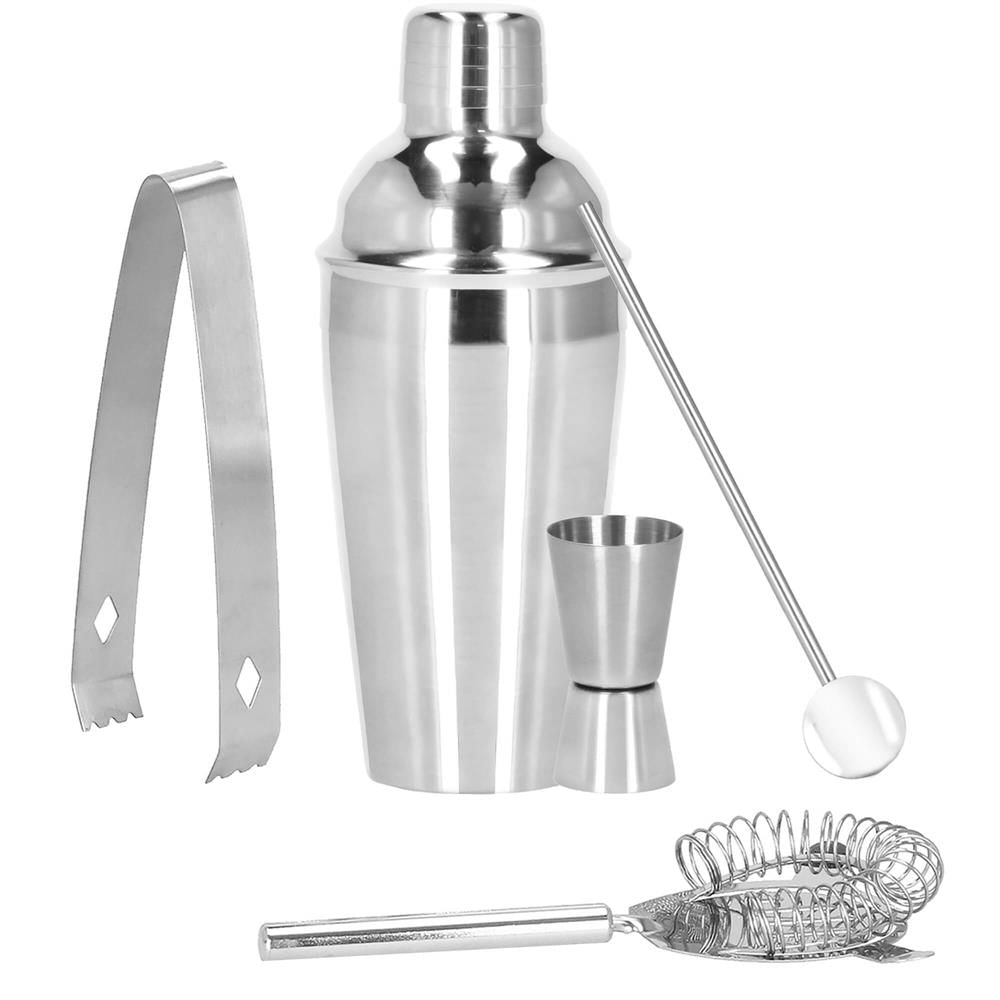 Set Cocktail Shaker Kit pentru barmani 550ml, KI20, 5 piese — imaginea 6