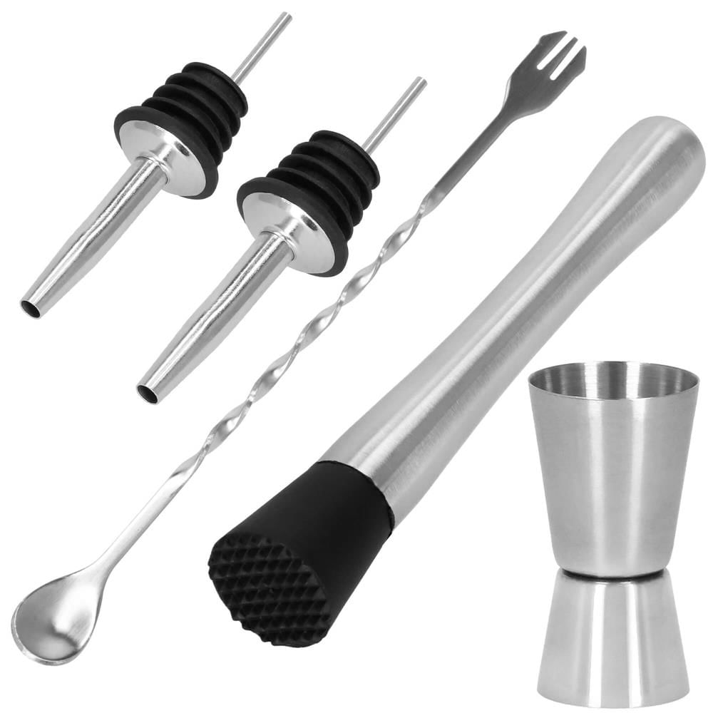 Set Cocktail Shaker Kit pentru barmani 550ml, KI13, 6 piese — imaginea 2