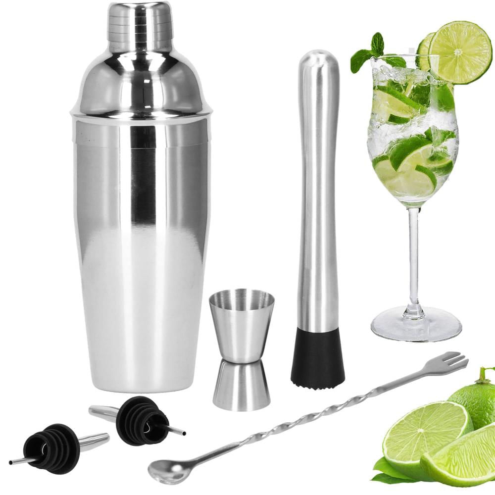 Set Cocktail Shaker Kit pentru barmani 550ml, KI13, 6 piese — imaginea 5