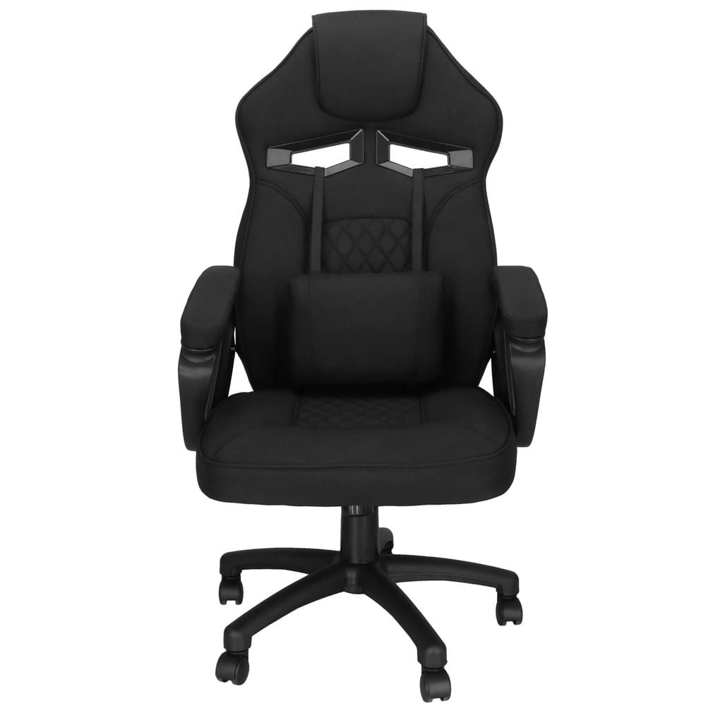 Scaun de birou ergonomic cu reglaj pe inaltime, functie de balans si perna lombara, 59x52x125 cm, negru — imaginea 5