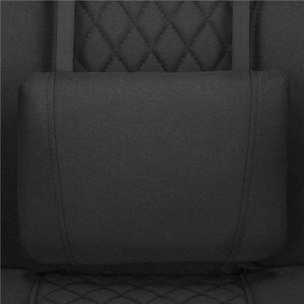 Scaun de birou ergonomic cu reglaj pe inaltime, functie de balans si perna lombara, 59x52x125 cm, negru — imaginea 6