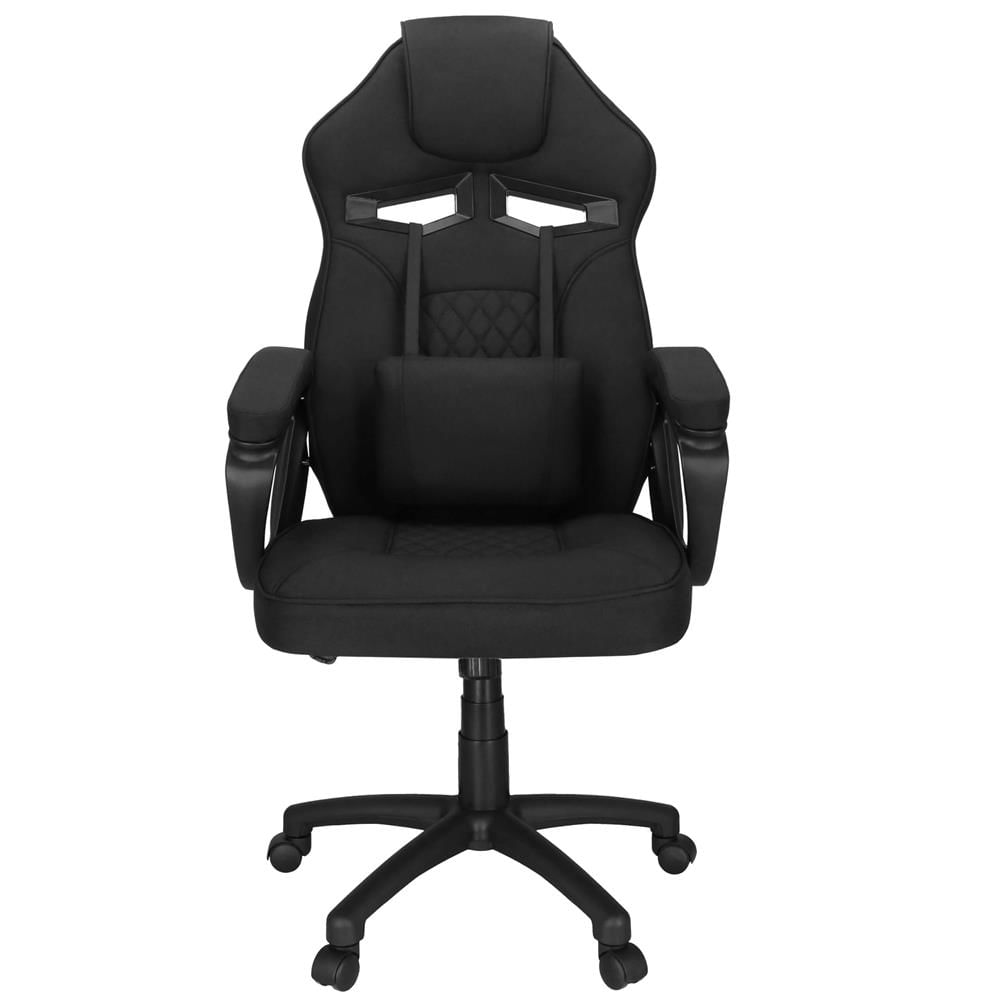 Scaun de birou ergonomic cu reglaj pe inaltime, functie de balans si perna lombara, 59x52x125 cm, negru — imaginea 9