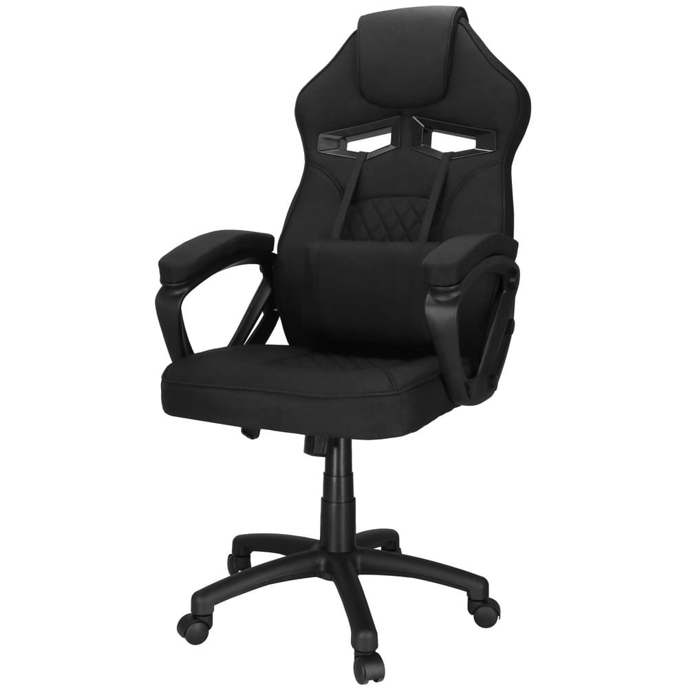 Scaun de birou ergonomic cu reglaj pe inaltime, functie de balans si perna lombara, 59x52x125 cm, negru — imaginea 11