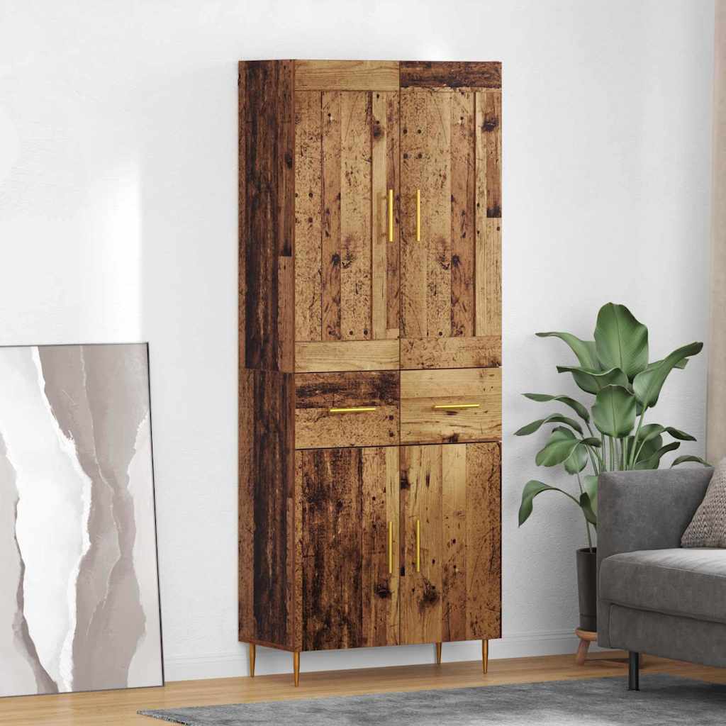Bufet cu sertar Lemn Vechi 69,5 x 34 x 180 cm Lemn compozit — imaginea 2