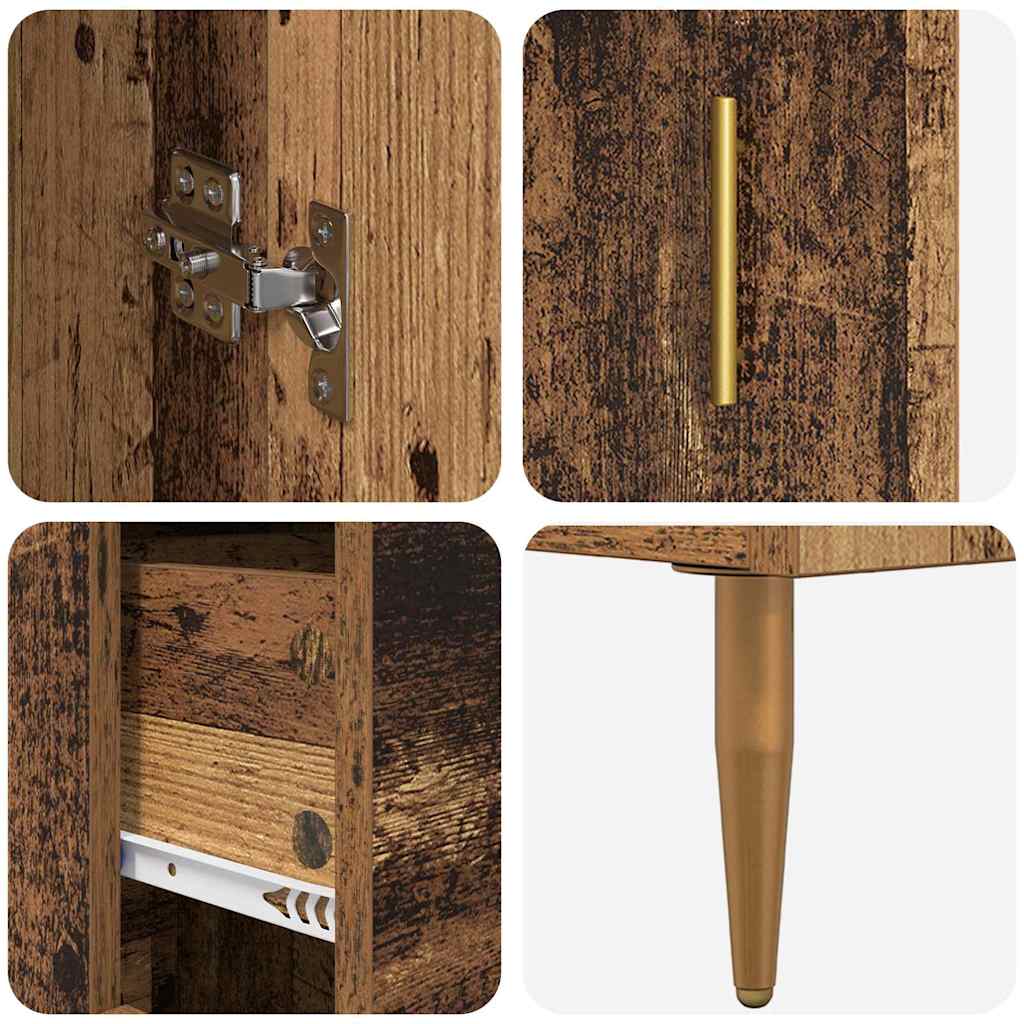 Bufet cu sertar Lemn Vechi 69,5 x 34 x 180 cm Lemn compozit — imaginea 12