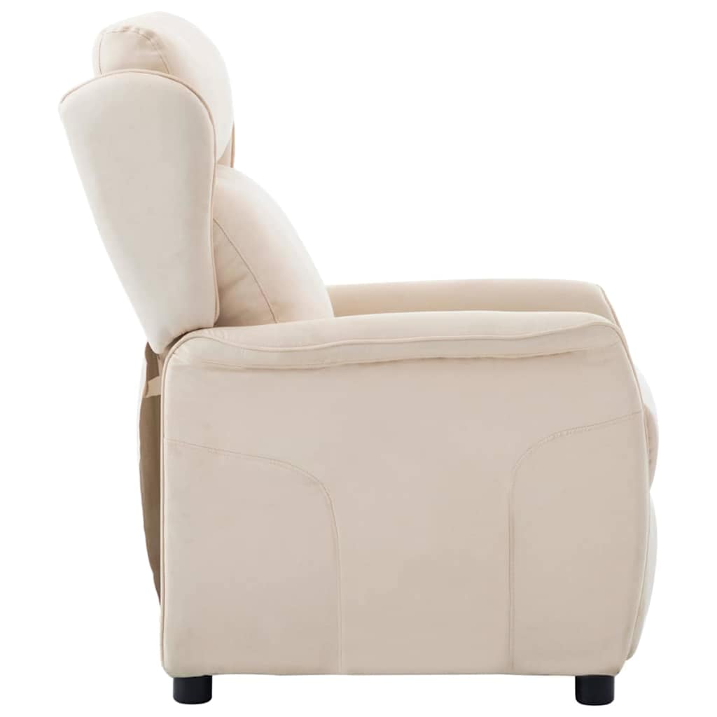 Fotoliu recliner Crem 66.5 x 94 x 101.5 cm Poliester — imaginea 3
