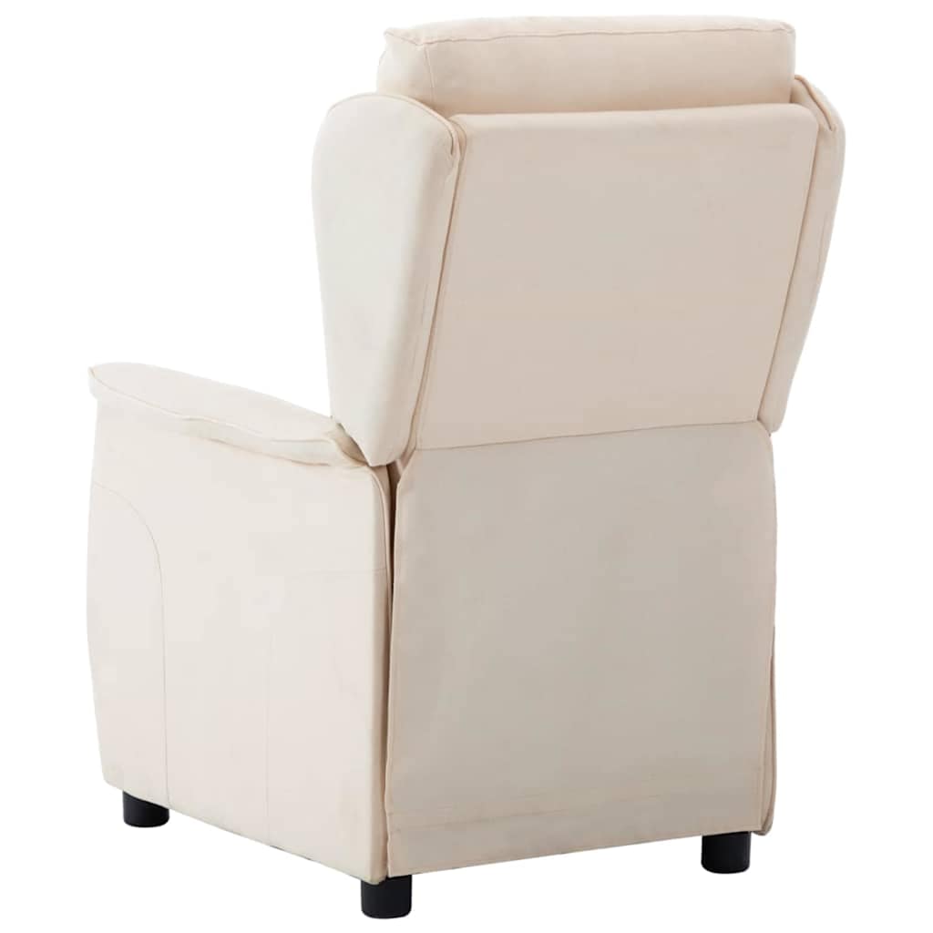 Fotoliu recliner Crem 66.5 x 94 x 101.5 cm Poliester — imaginea 4