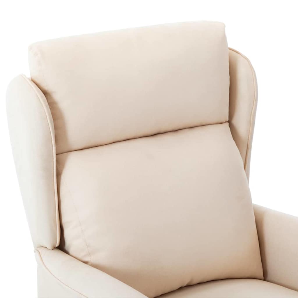 Fotoliu recliner Crem 66.5 x 94 x 101.5 cm Poliester — imaginea 5