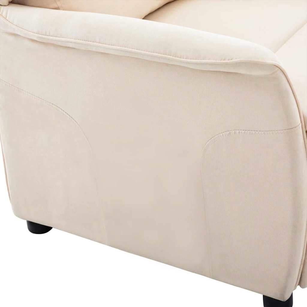 Fotoliu recliner Crem 66.5 x 94 x 101.5 cm Poliester — imaginea 6