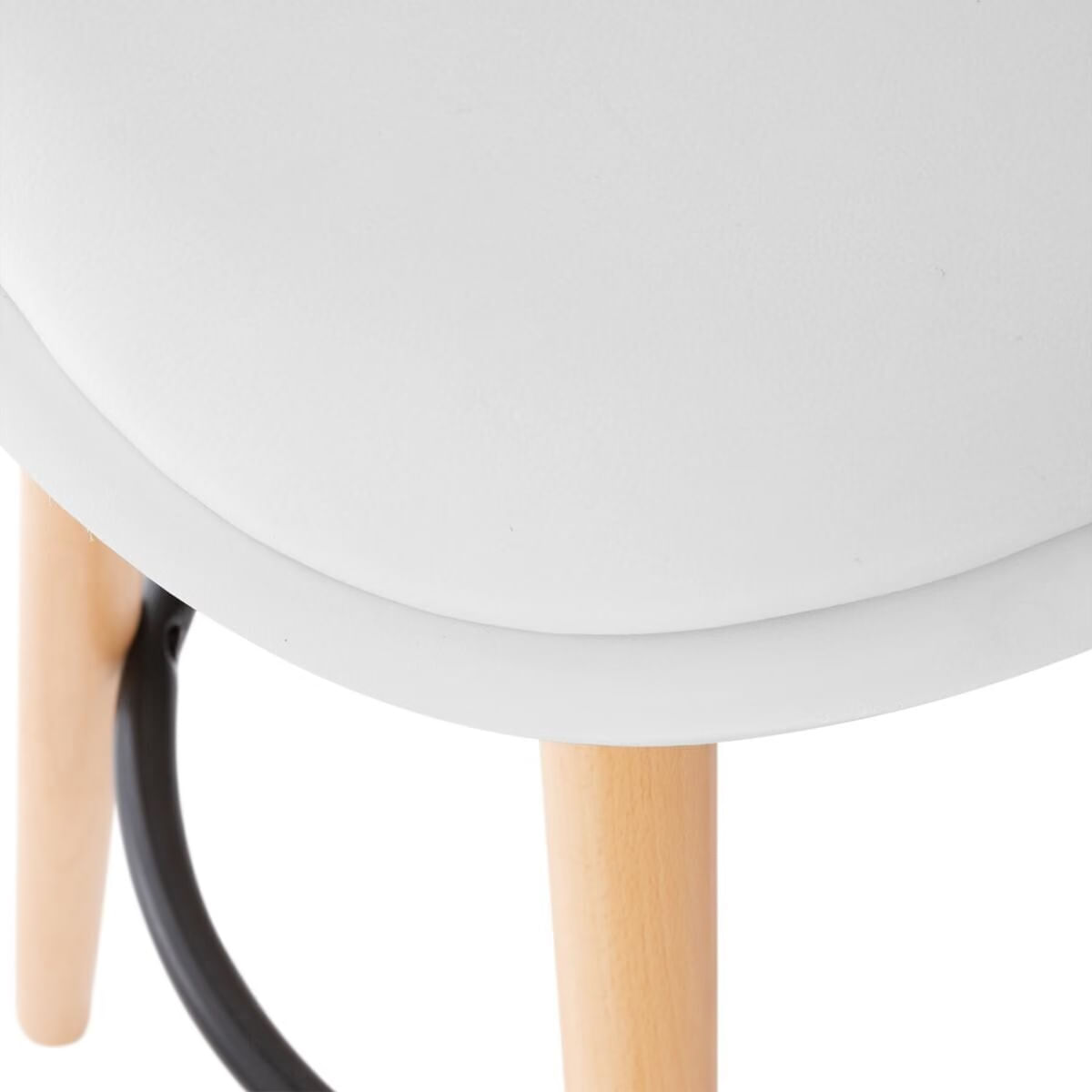 Scaun bar Atmosphera Maxon, 40x43x92 cm, picioare din fag, stil scandinav, alb — imaginea 2