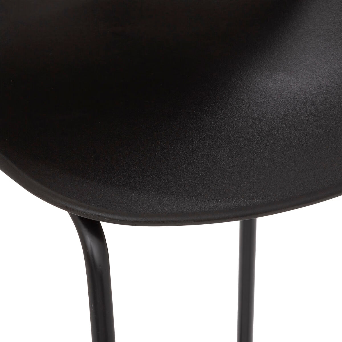 Scaun bar Atmosphera Otac, 47x49x83 cm, polipropilena si metal, negru — imaginea 2