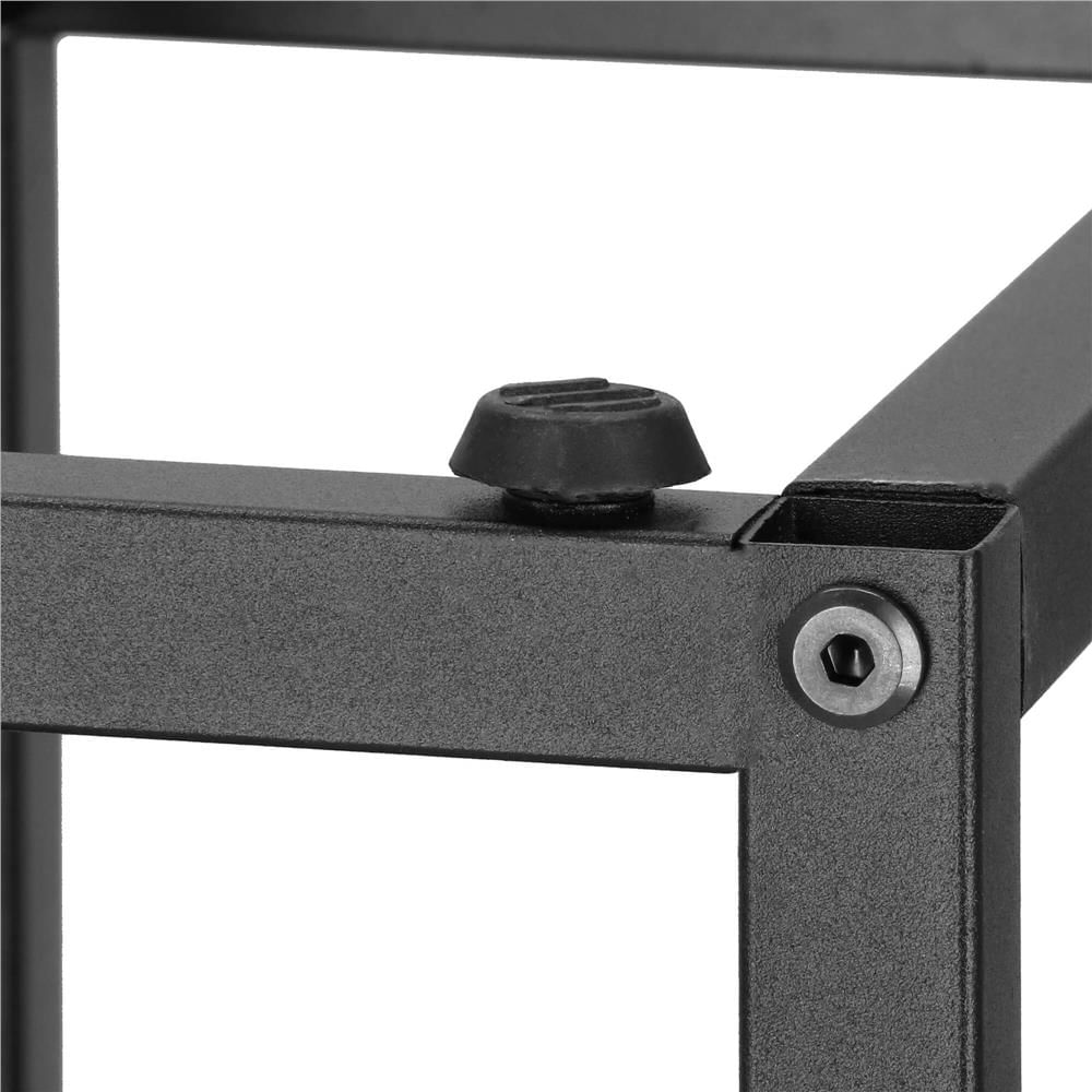 Stand pentru flori, cadru metalic, 4 etajere, 34x34x68 cm, maro inchis — imaginea 4