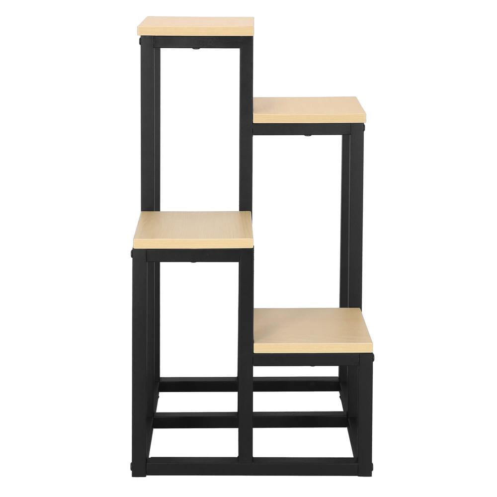 Stand pentru flori, cadru metalic, 4 etajere, 34x34x68 cm, bej — imaginea 10