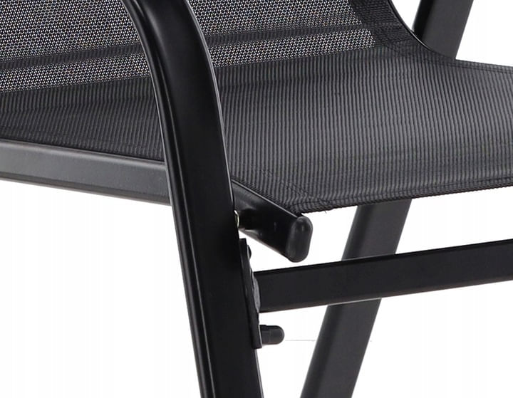 Set mobilier gradina textilene, 2 scaune, 1 canapea si 1 masa, gri inchis — imaginea 5