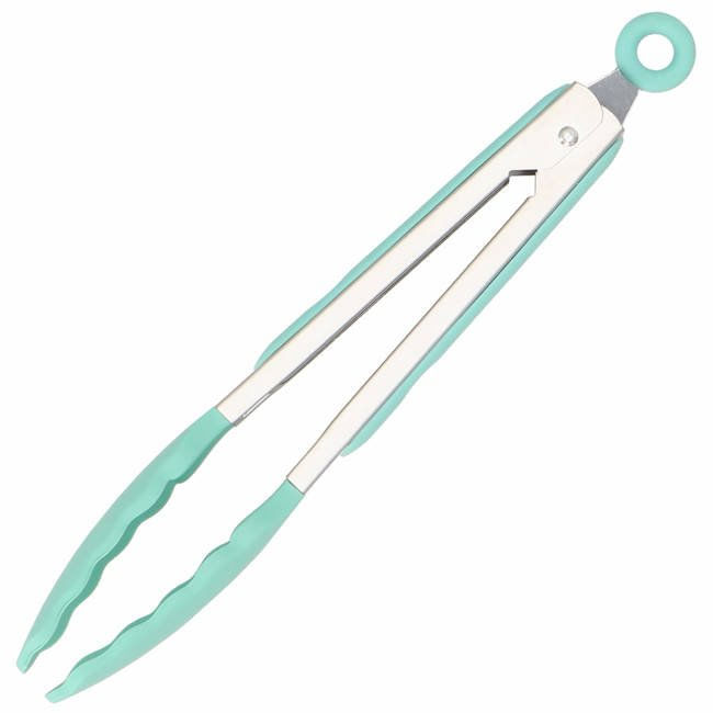 Set Sersimo 12 ustensile de bucatarie din silicon termorezistent si maner din bambus, verde — imaginea 14