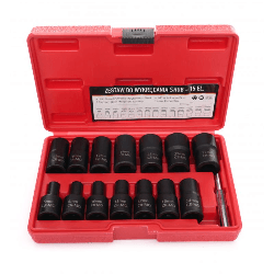 Set chei tubulare de impact cu bit, Kraft&Dele, 1/2'' 15 elemente, Kd11793 — imaginea 2
