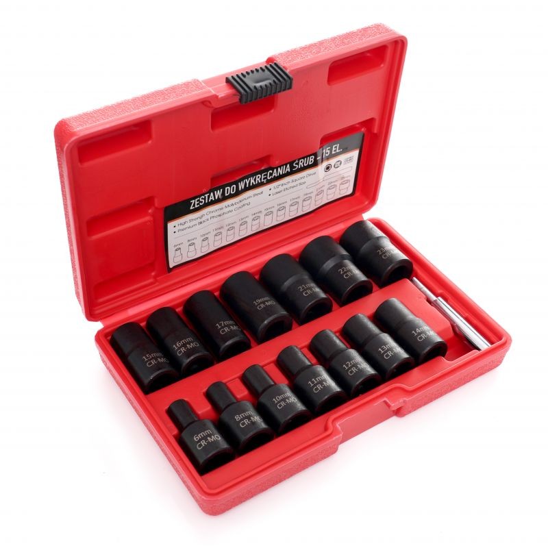 Set chei tubulare de impact cu bit, Kraft&Dele, 1/2'' 15 elemente, Kd11793 — imaginea 3