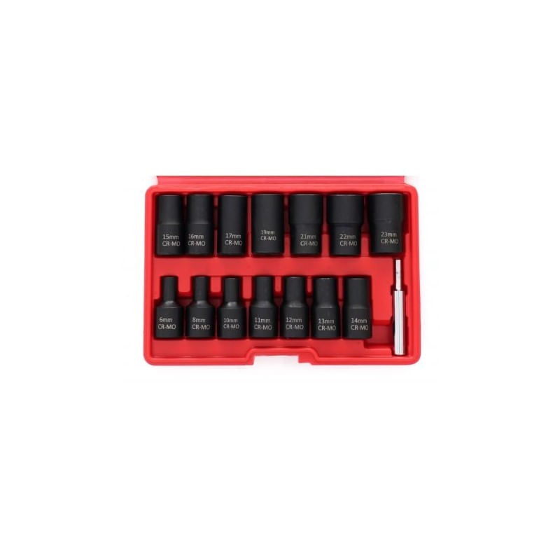 Set chei tubulare de impact cu bit, Kraft&Dele, 1/2'' 15 elemente, Kd11793 — imaginea 4